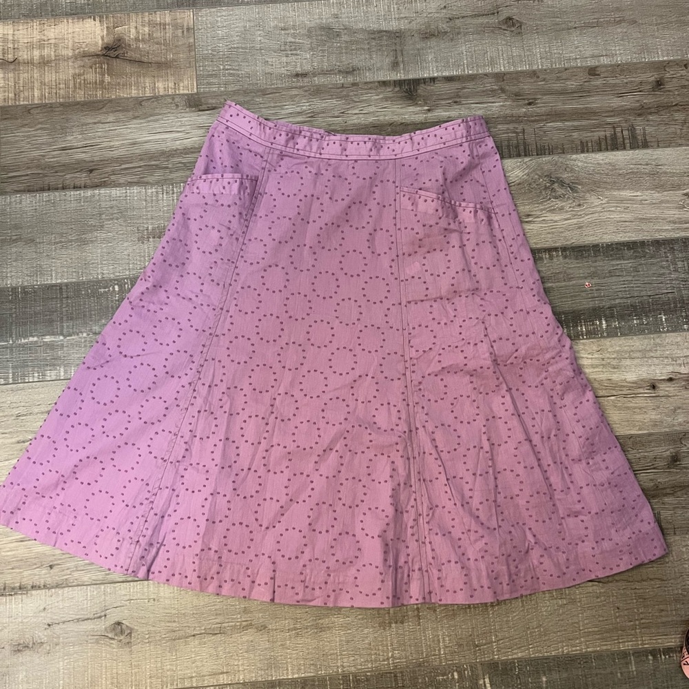 Marc Jacobs pink A-Line Skirt with circle design, zipper, fully lined